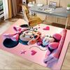 3D Printed Minnie Mouse,Pink,Hearts Anti-Slip Rug - Machine Washable Office Rug for Living Room, Bedroom, Office - Multiple Sizes