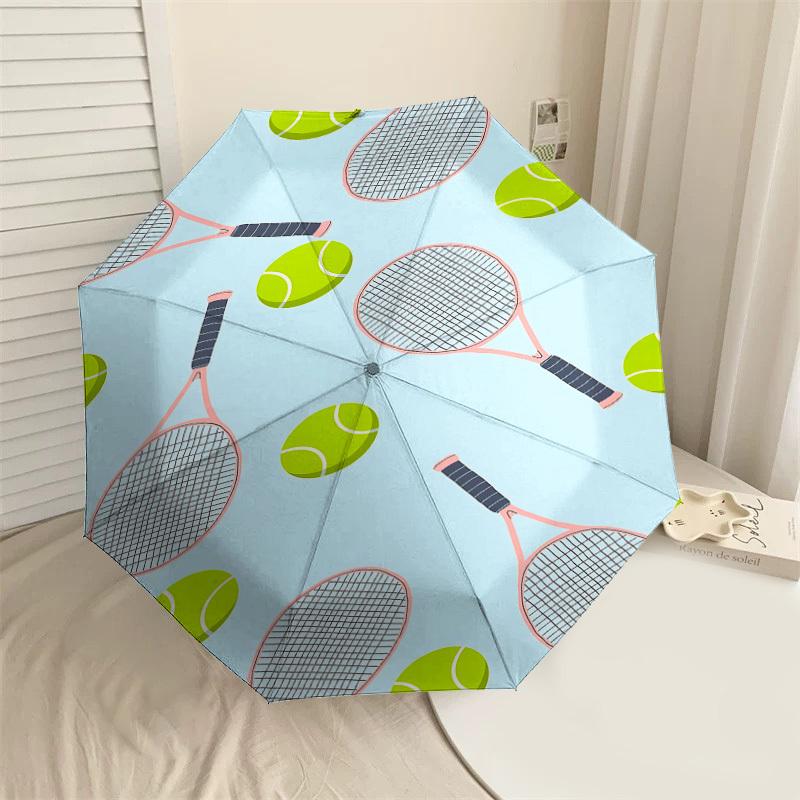 

1PC tennis racket tennis ball Automatic Open/Close Umbrella with Windproof, 8-Rib Sturdy Canopy, Durable Ribs, Fashionable Design1377A