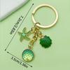 Creative Alloy Seashell and Pearl Keychain Pendant