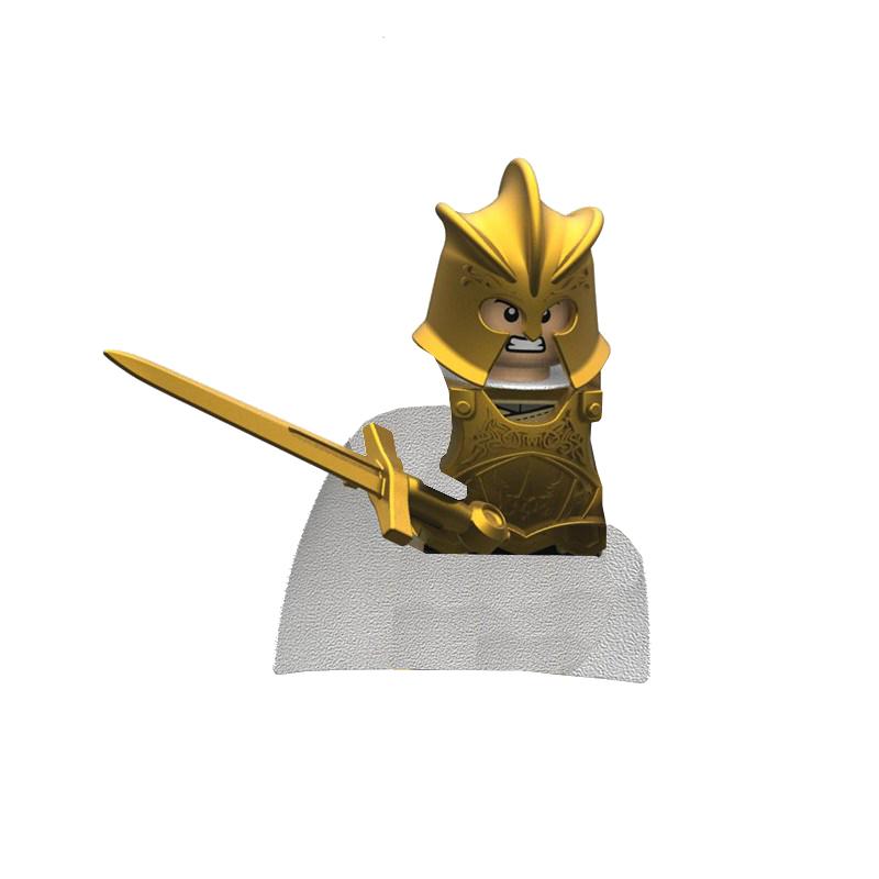 1pcs Thrones Golden Armor Warrior Guard Jaime Lannister Barristan Selmy Meryn Trant Building Blocks Mini Action Figure Toys