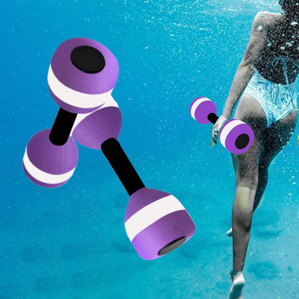 2 gantere acvatice pentru exerciții, ușoare și ușor de apucat, piscină, zona lombară