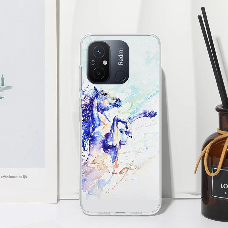 Animal Oil Painting Horse Phone Case For Xiaomi Redmi 14C 13 13C 12 12C 10 10A 10C 9 9A 9C 9T 8 8A 7 7A 6A 6 Pro K80 K70 K60 K40