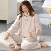 Pajamas Women'S Winter Coral Fleece Thickened Fleece Autumn And Winter Flannel Winter Models Can Be Worn Outside Loungewear