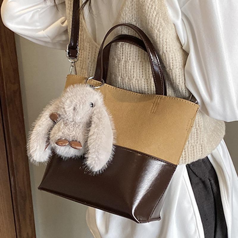Casual retro simple shoulder bag fashionable personalized messenger bag winter new women's trend bucket bag