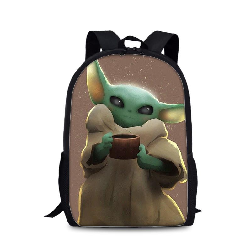 Mandalorian Grogu Batoh pro děti s dvojitým popruhem z odolného nylonového materiálu