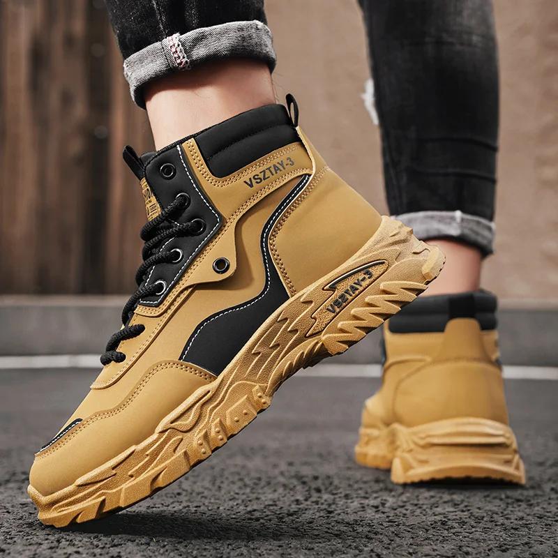 2026 Neue Herbst-Winter-Schuhe für Herren Outdoor Rutschfest Verschleißfest Kurze Stiefel Mode Komfort Freizeit Herrenschuhe Botas Hombre