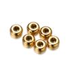 20/50Pcs 3-10mm Gold Color Stainless Steel Round Flat Crimp End Bead End Stopper Spacer Beads for DIY Jewelry Making Accessories