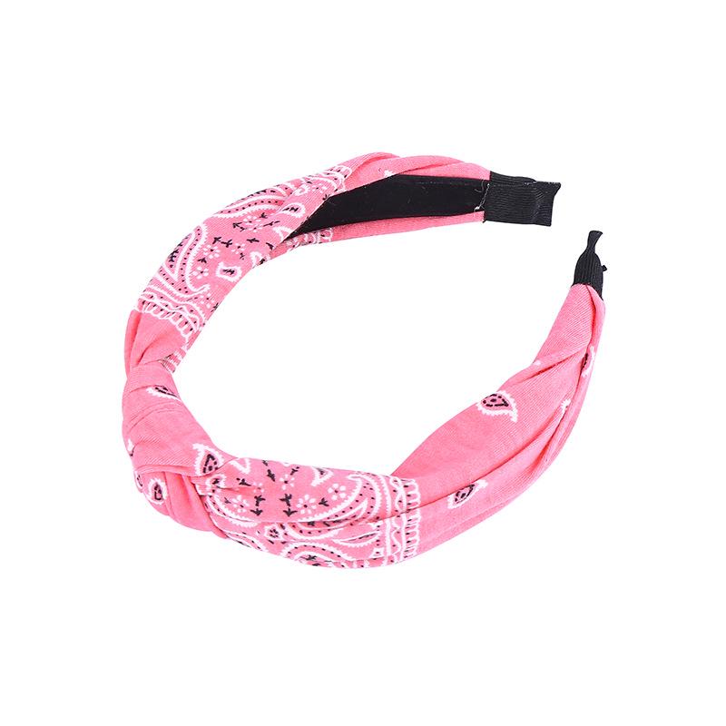 Bohemian Style Wide Knotted Fabric Headband for Women