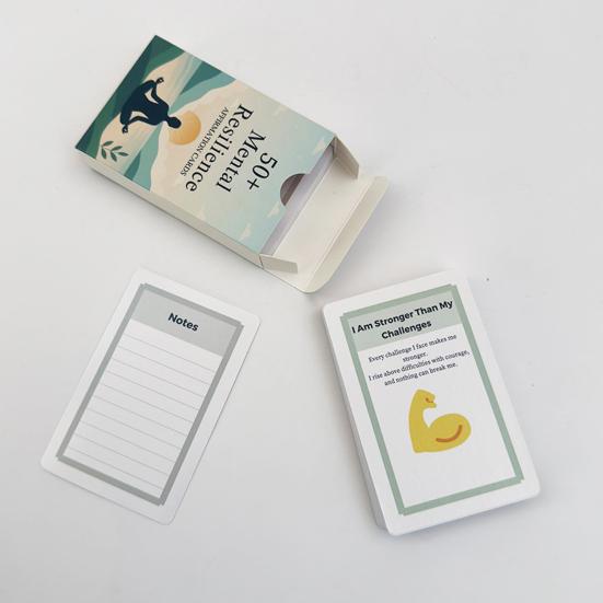55 Stück/Set Mentale Resilienz Affirmationskarten Stressabbau Motivationskarten Deck Selbstfürsorge Emotionales Wohlbefinden Ermutigung Meditationswerkzeug