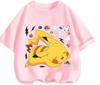 Street Style Casual T Shirt Pikachu Popular Cartoon Graphic Summer Daily Wear Soft Fabric Apparel For Kids Aged 3 14