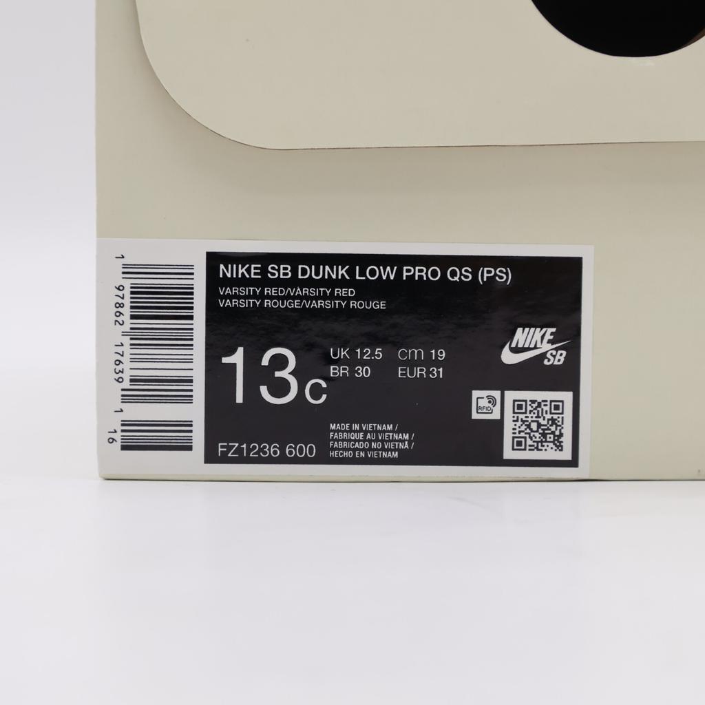 FZ1236-600 The Wizard of Oz Nike SB PS Dunk Low Poppy Field (Kids)