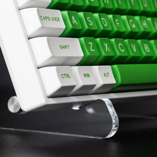 Suporte para teclado destacável, economizador de espaço, acrílico, transparente, suporte para teclado de computador, bandeja para teclado