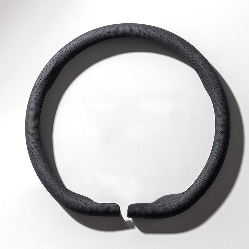 38cm Steering Wheel Cover Nappa Leather Anti Slip Wheel Protector Cover For Toyota Camry CHR Corolla Rav4 Yaris Prado 120 150 FJ