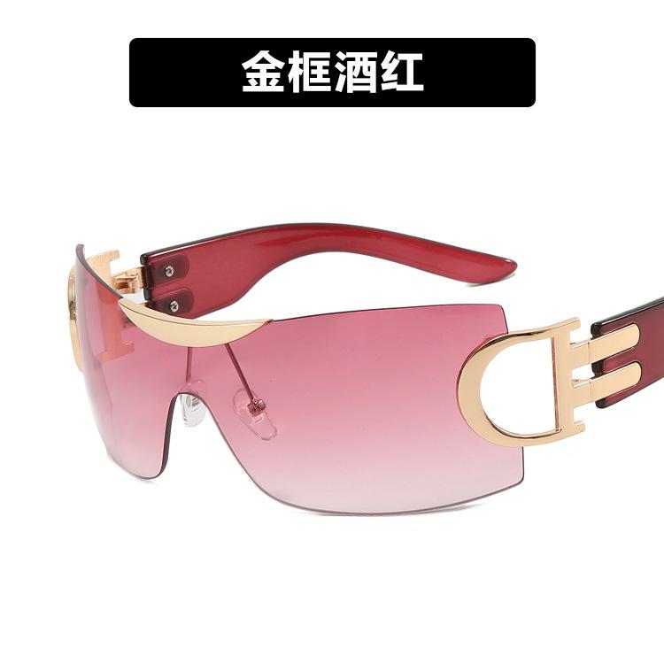 Large frame outdoor sunglasses new YK frameless future technology fashion sports personalized sunglasses