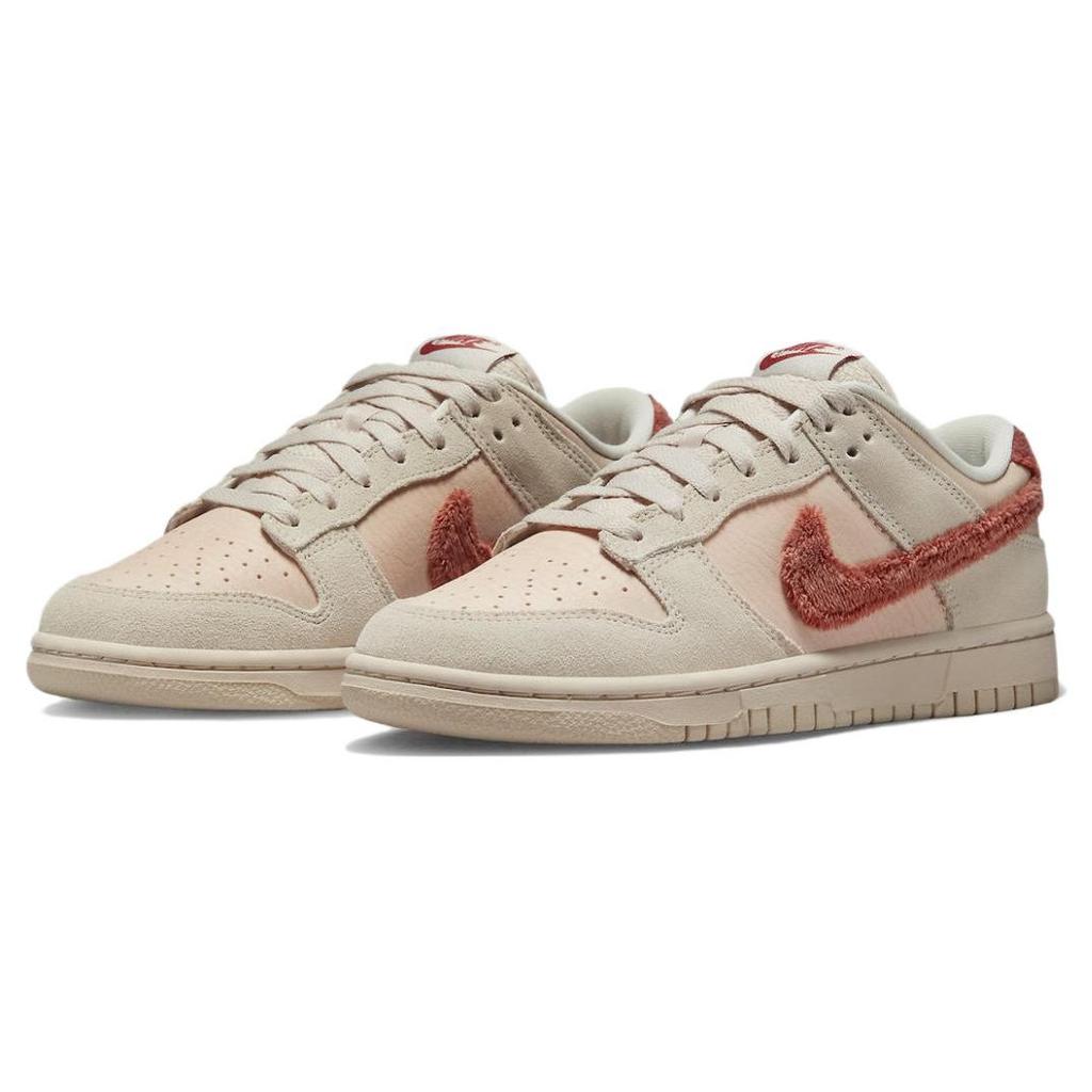 Nike  Dunk Low Terry Swoosh Women Sneakers Pink Shimmer Sanddrift DZ4706-200