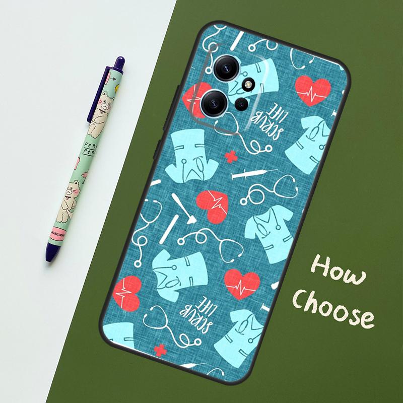 Nurse Medical Health Heart Case For Xiaomi Redmi Note 15 Pro Plus 14 13 10 11 12 Cover For Redmi 15C 15 13C 12C 14C 10C