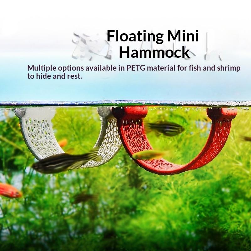 Betta Fish Floating Hammock with Feeding Ring Dual Purpose Resting Spot Basket for Aquarium Decoration and Secure Meal Time