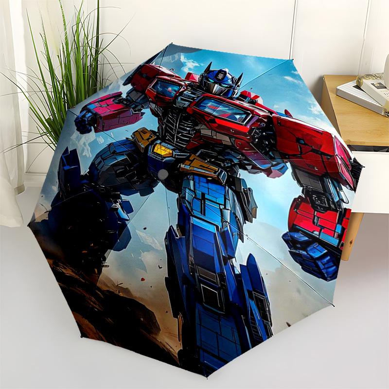 

Transformers, Optimus Prime Themed Automatic Opening and Closing Umbrella, Compact Travel Umbrella, Lightweight and Portable, Suitable for B