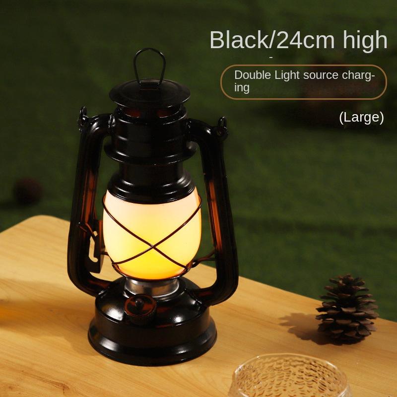 Rechargeable Retro Kerosene Lamp LED Retro Outdoor Camping Lamp Camping Lamp Camp Horse Lantern Portable Lamp