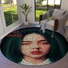 Billie Eilish Custom Name Round Area Rug,Carpet Rug for Living Room Bedroom Sofa Playroom Decor,Non-slip Floor Mat