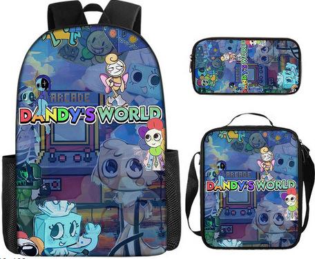 Dandy'S World Student School Bag Dandy'S World Cartoon Cute Backpack Three-Piece Set Satchel Bag Pencil Case