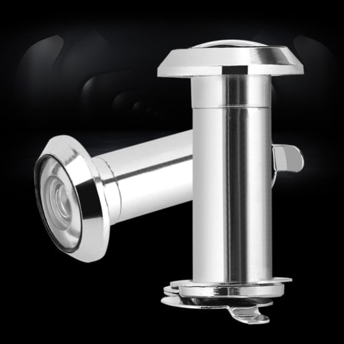 220 Širokoúhlý dveřní kukátko, Dveřní oko, Protilomové dveřní kukátko, Hliníková slitina, Kukátko, Domácí bezpečnost, s krycím kartáčkem, pro hotely, vchodové dveře, kanceláře