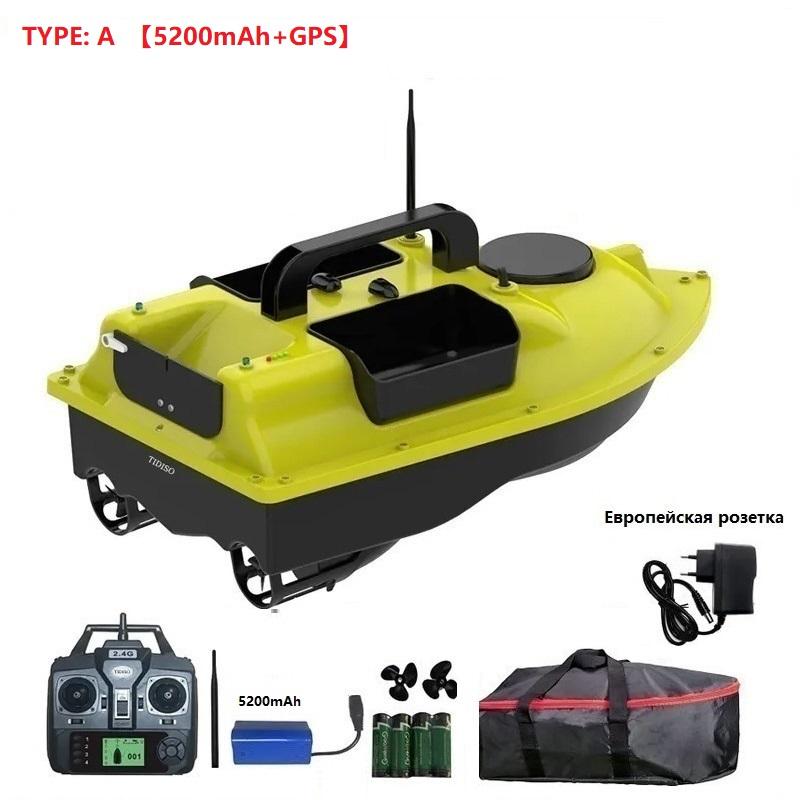 

Лодка для рыбалки, светодиодный индикатор мощности и прожектор, емкость аккумулятора 12000 мАч, 16 заданных точек GPS, 3-часовой круиз, автоматический возврат 5200mAh+GPS чёрный
