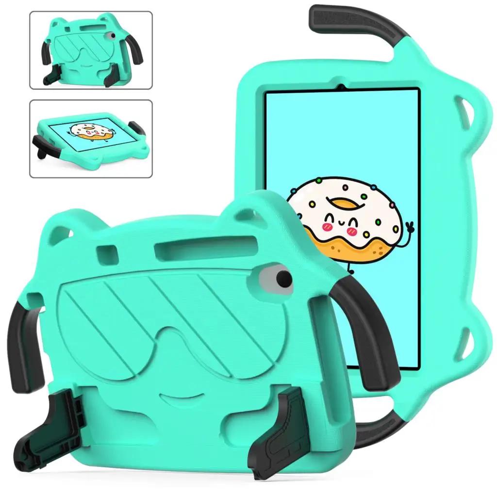 Étui Pour Tab M11 TB330FU M10 plus 3ème Génération TB125FU TB128FU P11 Plus TB-J607F K10 Pro Enfants Poignée EVA Support Housse de Tablette K10 PRO TB-223FC vert