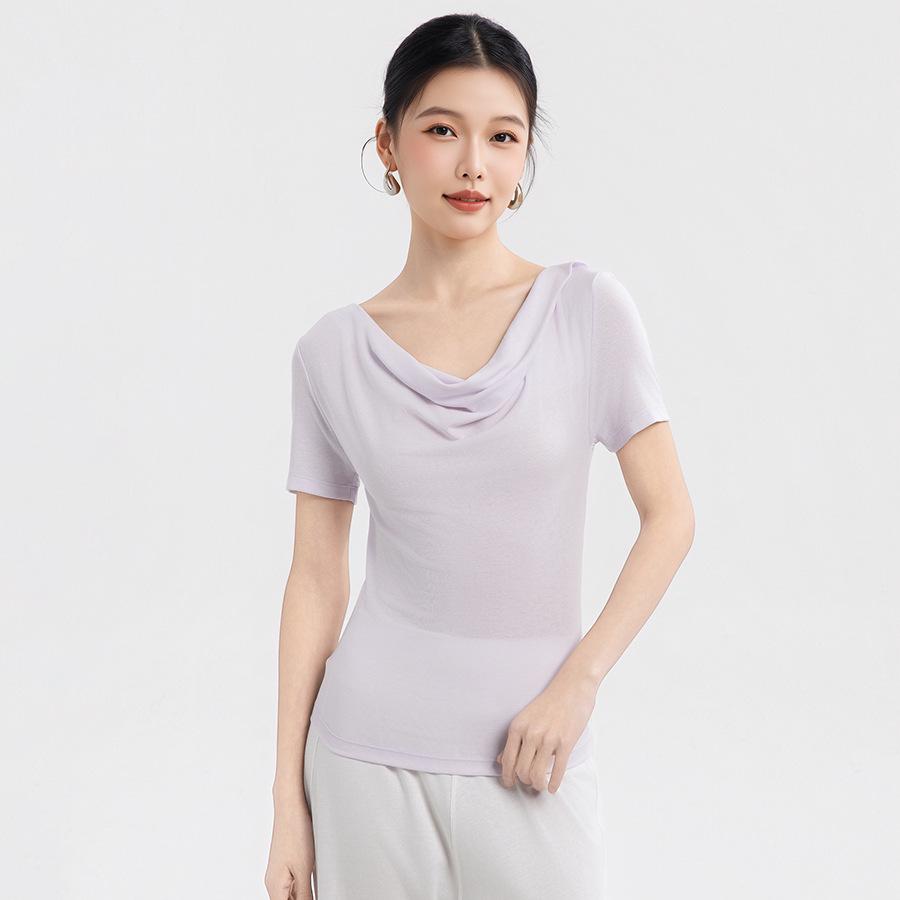 

New Women s High-end Summer Slim Fit Short Sleeve T-shirt XXL (130-145 jin)