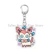 Kawaii Cute Figure Anime Acrylic Keychain Flareon Glaceon Umbreon Eevee Espeon Glaceon Cartoon Pendant Keyring Jewelry Gift Toys