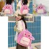 Cute Cartoon Pink Angel Plush Backpack For Girls Daily Use