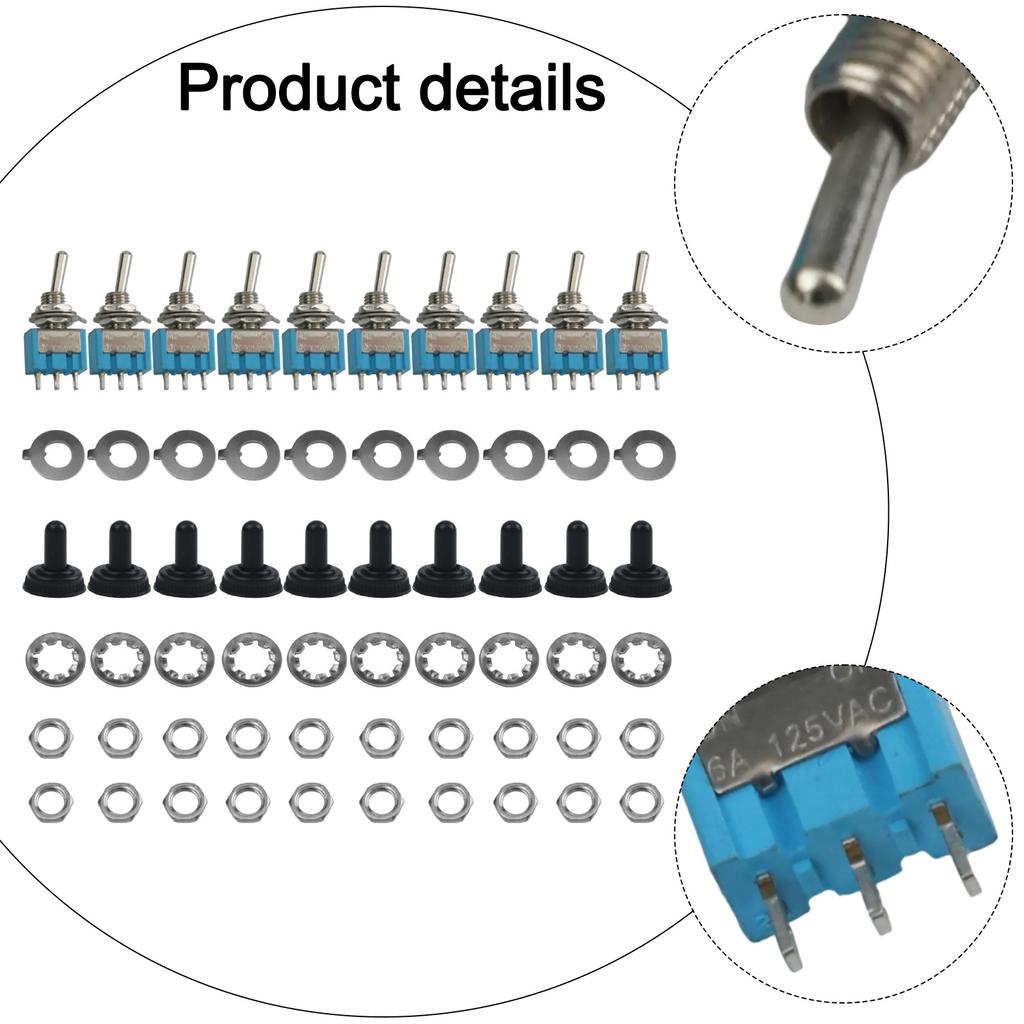 10 Pack of Reliable Mini Metal Toggles Designed To Operate Effectively Under Varied Conditions Perfectly Suited To Your Needs