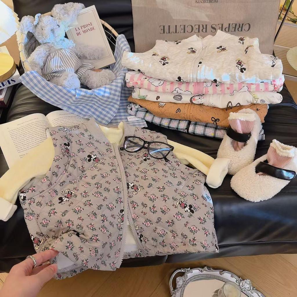 Chaleco de Algodón de Dibujos Animados para Niños - Ropa de Abrigo Cálida Acolchada para Niñas y Niños