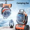 Camping Fan With LED Light, 20000mAh Rechargeable Battery Operated Tent Fan With Dual Hang Hook