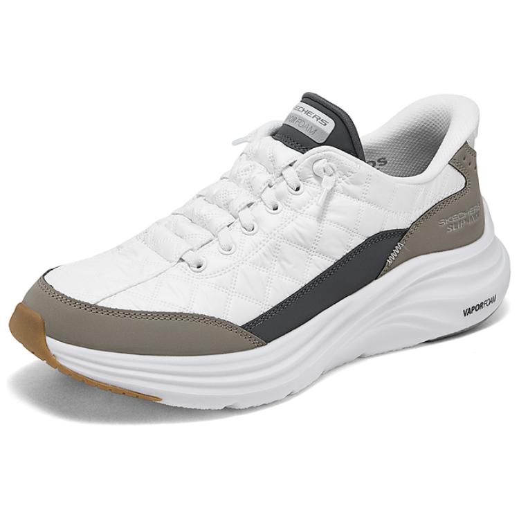 Skechers SPORT MENS Abrasion Resistant Lightweight Low Top Casual Shoes Men's White Gray 232619-WTP