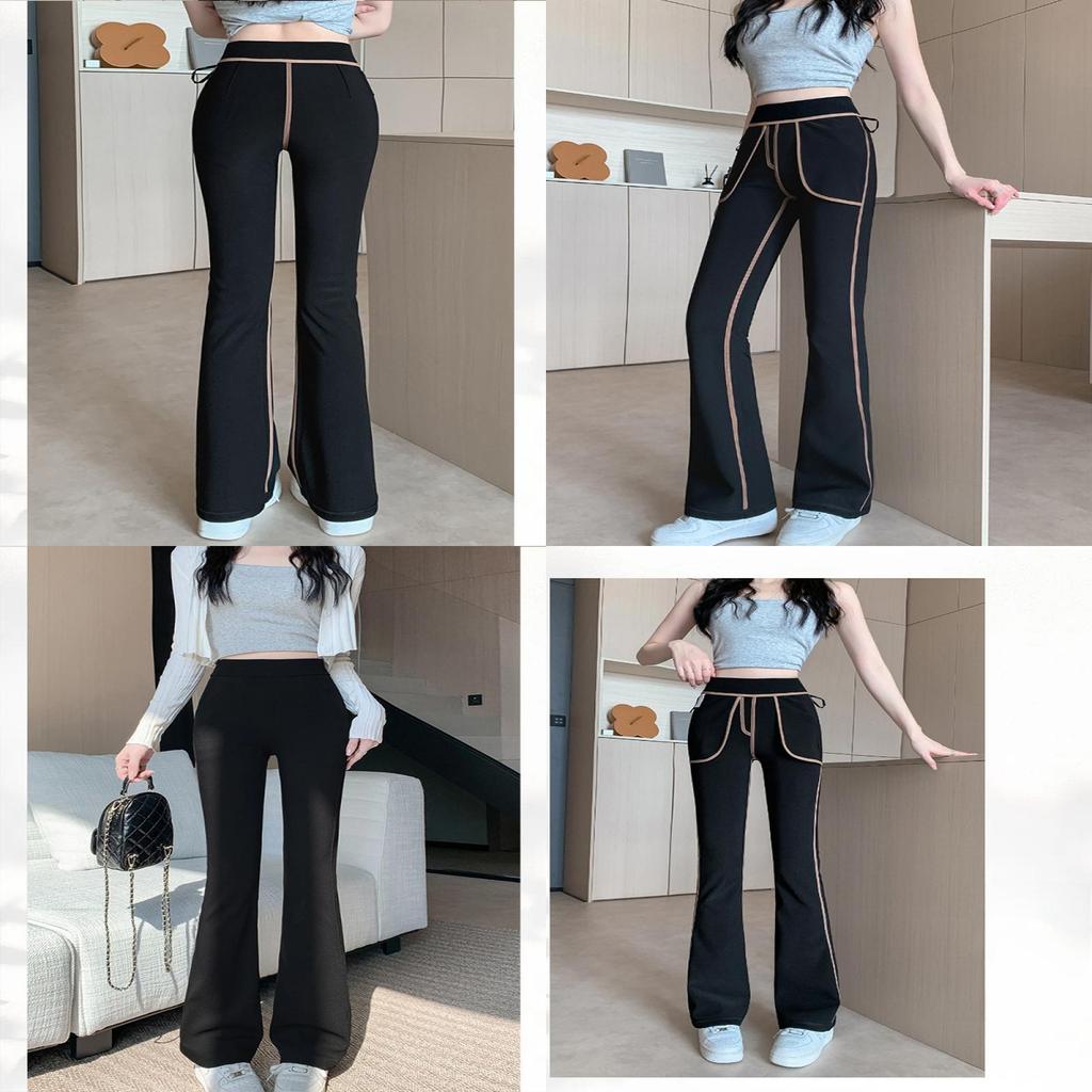 Casual Yoga Pants For Women With High Waist Micro Bell Bottoms For Fall Winter 2025
