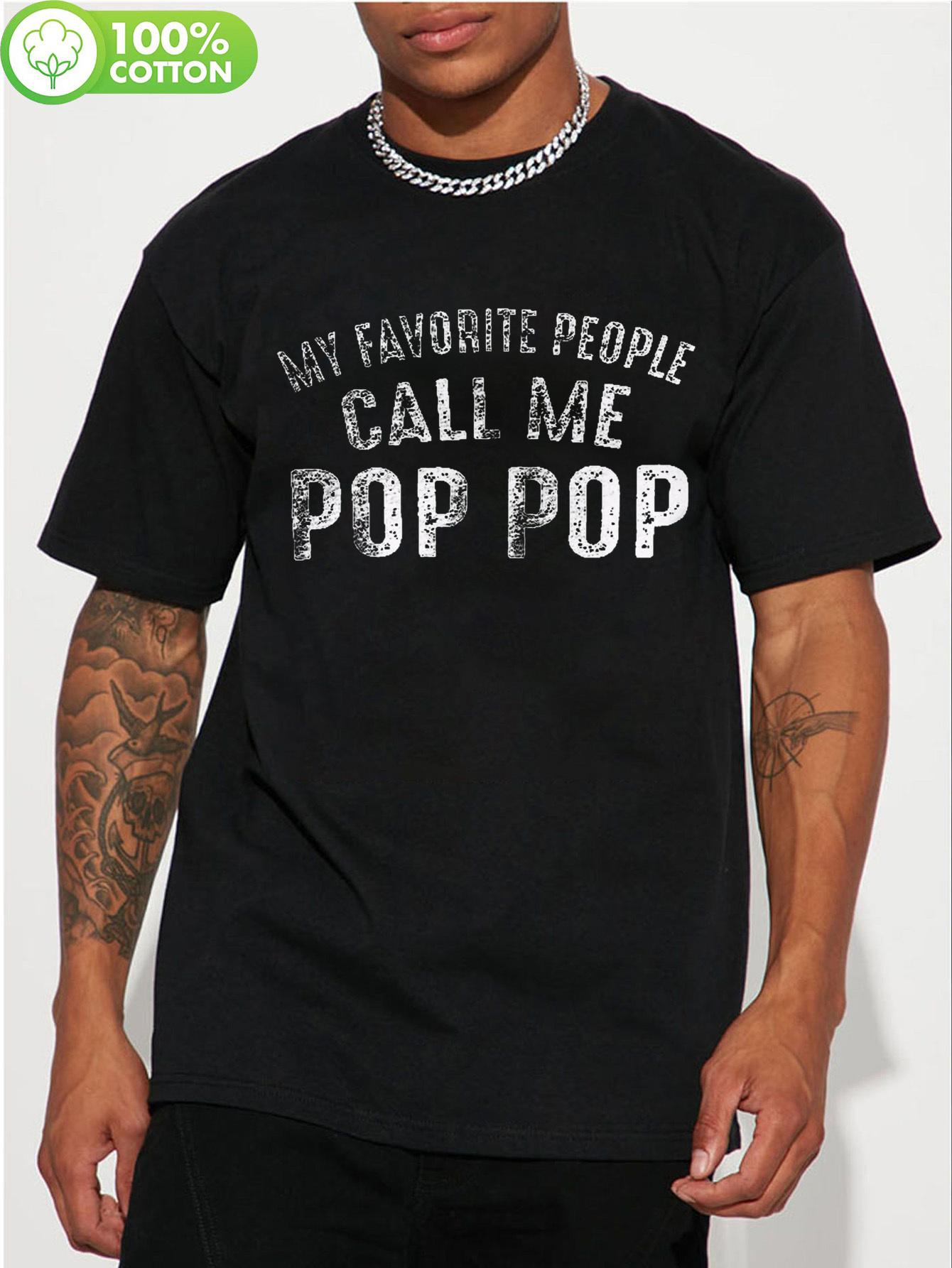 Pop Pop Graphic Tshirt - 100% Cotton Soft and Breathable ... S