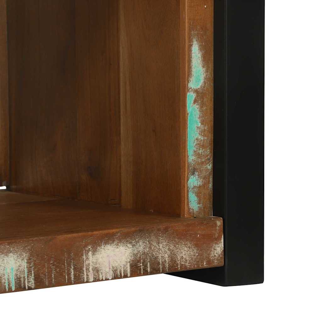 Wall Cube Brown 55 X 35 X 40 Cm Solid Upcycled Wood