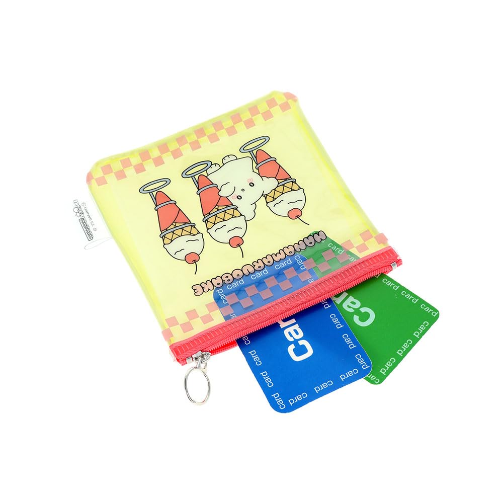 Stationery Hanamaru Obake Sanrio Characters Goods Clear Flat S2337231 Sun-Star Pouch, Material, Square, Yellow,
