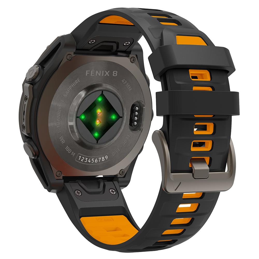 KALEBOL QuickFit 22mm Watch Strap for Garmin Fenix 7 Pro/7/6 Pro Dual Color Silicone Wrist Band