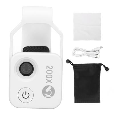 200X Zoom Phone Mini Pocket Microscope with CPL Lens LED Light Mobile Phone External Lens Portable