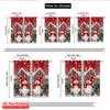 2D Flat Printing 2Pcs Christmas Curtains For Living Room House Red Snowman Printed Window Curtain Natural Drapes For Bedroom