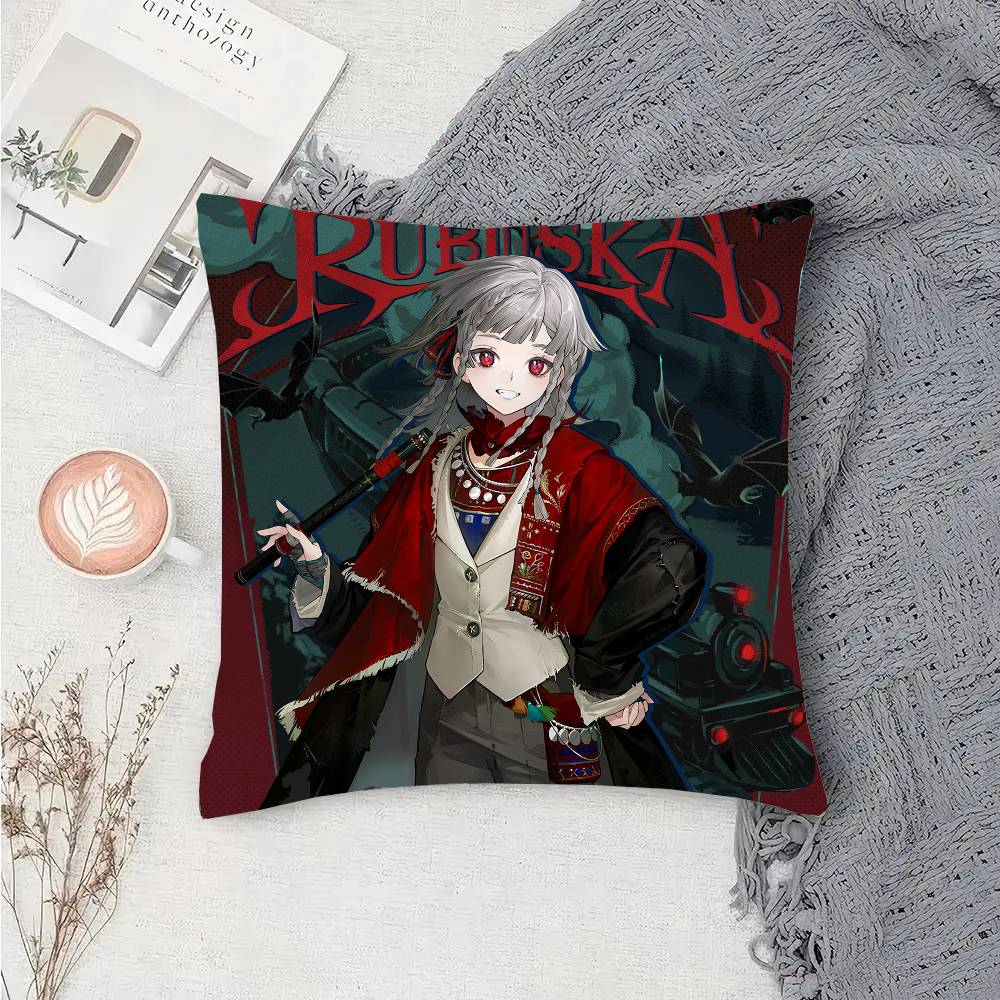 Rubuska Anime Reverse 1999 Pillow Case Fashion Square Pillowcase Bedroom Sofa Room Ins Decoration Leisure