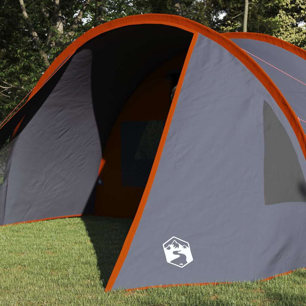 5 Person Tunnel Tent in Grey and Orange 805 x 405 x 211 cm