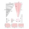 40Pcs Cake Decorating Kit with Stainless Steel Tips TPU Reusable Piping Bag for Cupcake Cookie Pastry Making