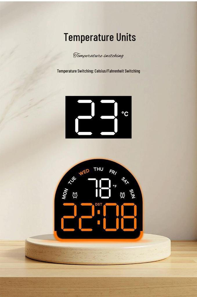 Multifunctional LED Ambient Alarm Clock with Temperature Display and Multiple Alarms