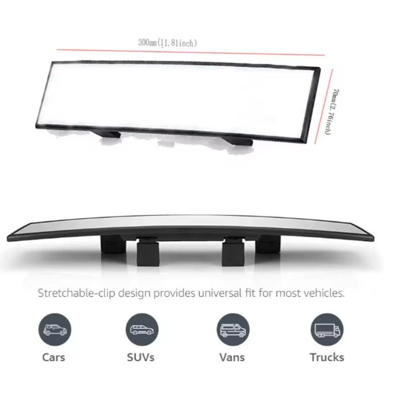 Car Mirror Interior Rearview Mirrors Universal Auto Rear View Mirror Anti-glare Wide-angle Surface Blue Mirror Auto Accessories