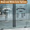 Business Hours Window Decal Business Hours Sign for Glass Door Changeable Store Hours Signs Decals Open Closed Signs Decal for Business Coffee Shop