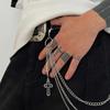 Ingemark Trendy Creative Cross Pendant Wallet Chain for Men Hip Hop Punk Multilayer Metal Pants Keychain Women Jewelry Gifts