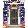 Patriotic Decorations for Memorial day, 4th of July Decor n Flag Patriotic Porch Sign Banners, Red White Blue Independence Day Memorial day Veterans